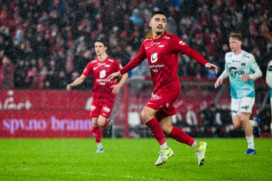 Niklas Castro of Brann celebrates