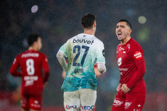 Niklas Castro of Brann celebrates