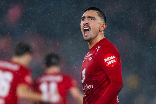 Niklas Castro of Brann celebrates