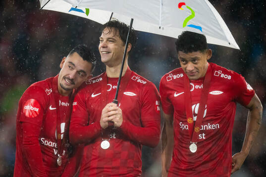 Niklas Castro, Felix Horn Myhre and Japhet Sery Larsen of