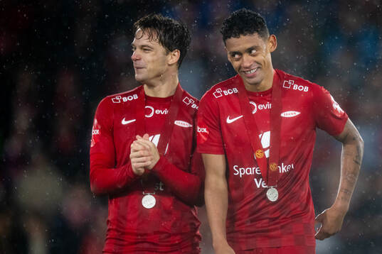 Felix Horn Myhre and Japhet Sery Larsen of Brann
