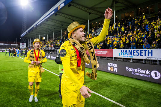 Fredrik Bjørkan of Bodø/Glimt celebrates