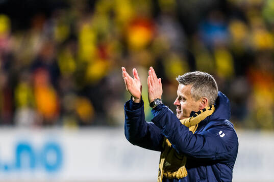 Kjetil Knutsen, head coach of Bodø/Glimt, celebrates