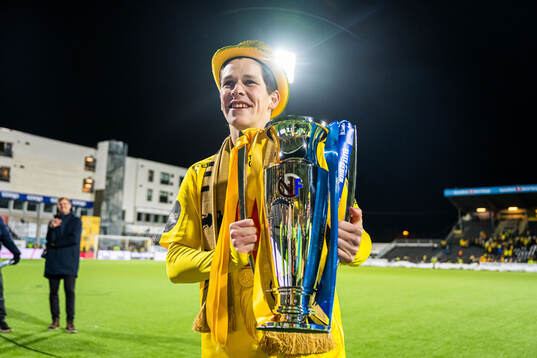 Sondre Brunstad Fet of Bodø/Glimt celebrates with the