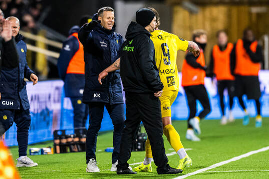 Kjetil Knutsen, head coach of Bodø/Glimt, and Kasper Høgh