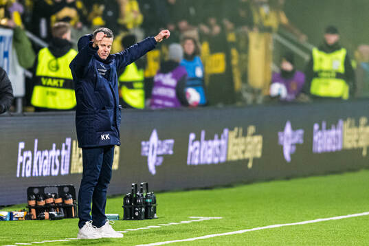 Kjetil Knutsen, head coach of Bodø/Glimt, celebrates at