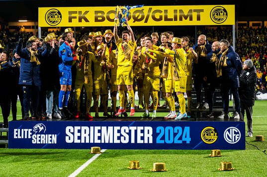 Jostein Gundersen of Bodø/Glimt celebrates with the trophy