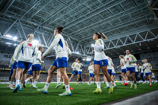 Players of the Swedish women's national football team