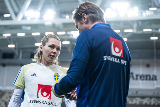 Goalkeeper Jennifer Falk of the Swedish women's national