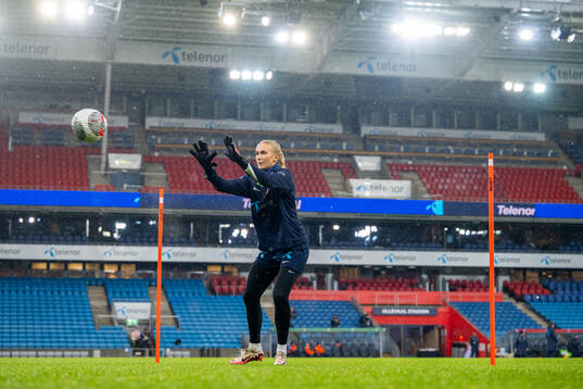 Goalkeeper Selma Panengstuen of the Norwegian women's