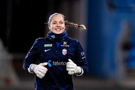 Goalkeeper Aurora Mikalsen of Norway