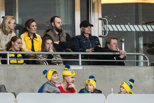 Marika Domanski Lyfors in the stands the UEFA Women's Euro