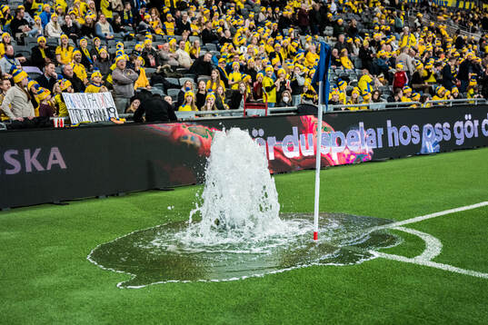 A water leak