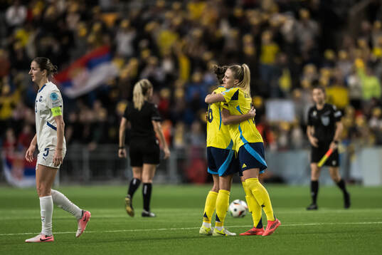 Filippa Angeldahl and Rebecka Blomqvist of Sweden