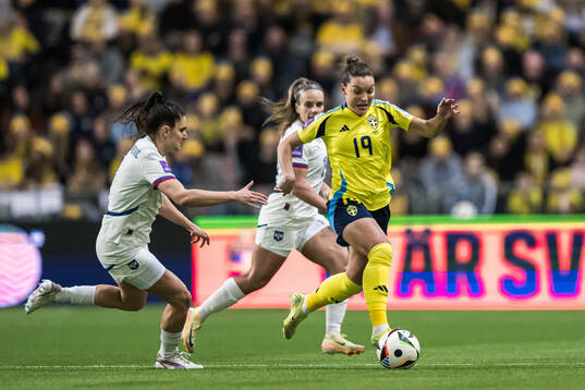 Jovana Damnjanovic of Serbia and Johanna Rytting Kaneryd of