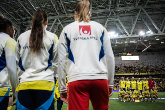 The starting eleven of Sweden pose for a team photo