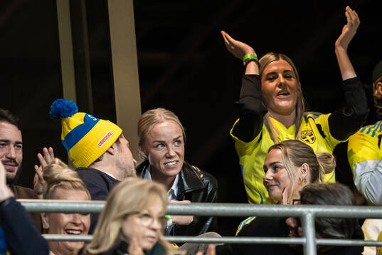 Caroline Seger in the stands