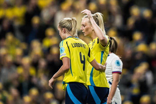 Stina Blackstenius of Sweden celebrating the 3-0 goal
