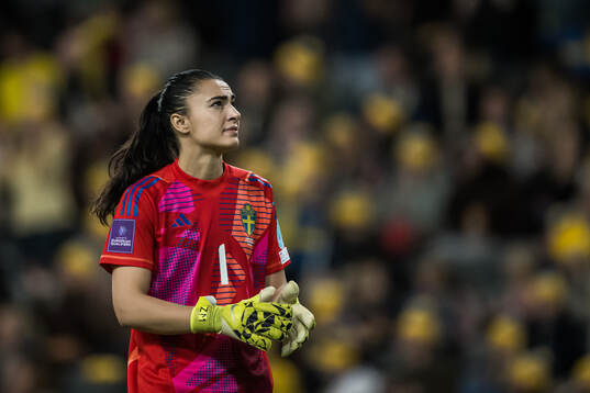 Goalkeeper Zecira Musovic of Sweden