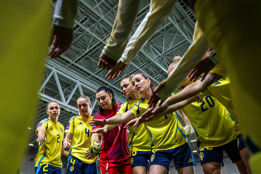 Kosovare Asllani of Sweden with teammates