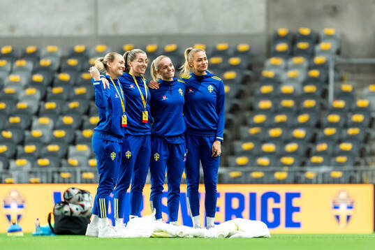 Magdalena Eriksson, Linda Sembrant, Hanna Lundkvist and