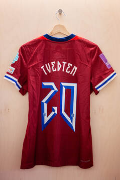 The kit of Olaug Tvedten of Norway in the dressing room