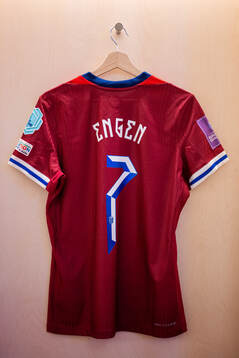 The kit of Ingrid Syrstad Engen of Norway in the dressing