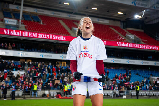 Vilde Bøe Risa of Norway celebrates