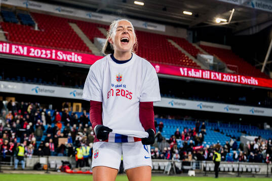 Vilde Bøe Risa of Norway celebrates