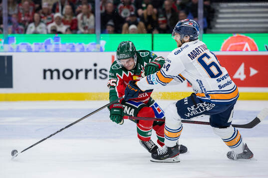 Frölundas Arttu Ruotsalainen och Växjös Eric Martinsson