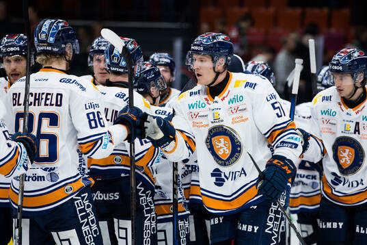 Växjös Emil Sylvegård jublar