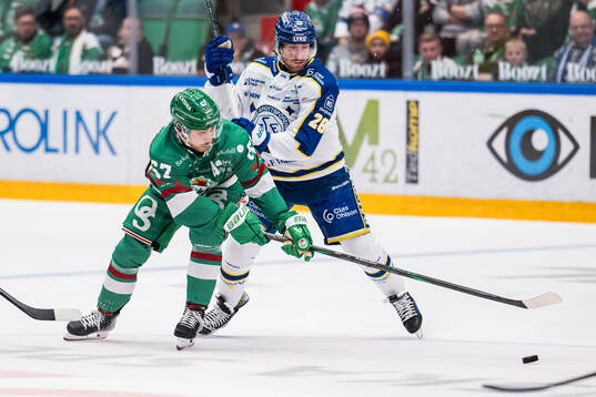 Rögles Leon Bristedt och Leksands Justin Glenn Kloos