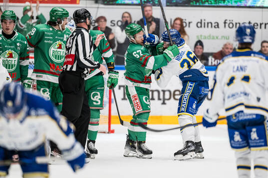 Rögles Leon Bristedt och Leksands Patrik Norén