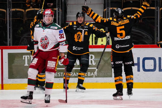 Skellefteås Rickard Hugg jublar