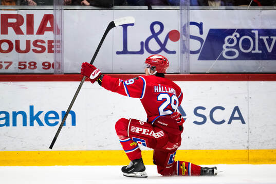 Timrås Filip Hållander jublar