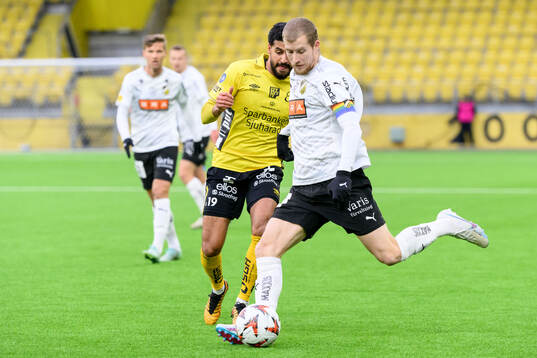 Elfsborgs Rami Kaib och Häckens Simon Gustafson