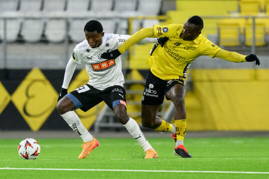 Häckens Doumbia och Elfsborgs Timothy Noor Ouma