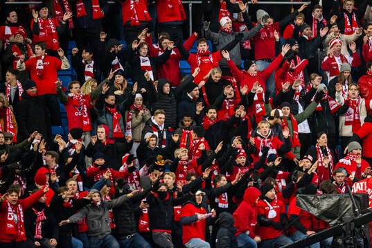Spectators in the stands