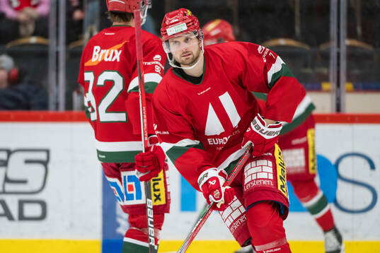Modos Pontus Näsén innan ishockeymatchen i SHL mellan