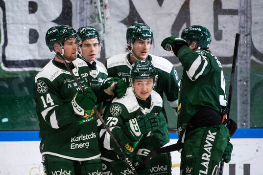 Färjestads Stian Solberg jublar