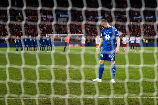 Eirik Haugan of Molde looks dejected