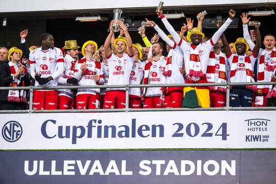 The players of Fredrikstad celebrate