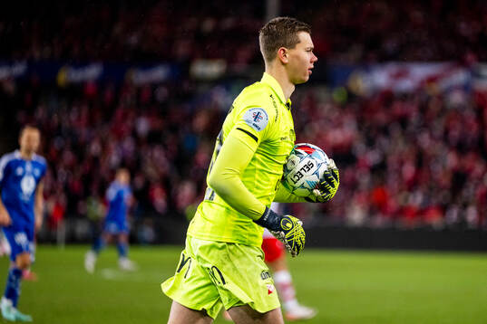 Goalkeeper Jonathan Frost Fischer of Fredrikstad