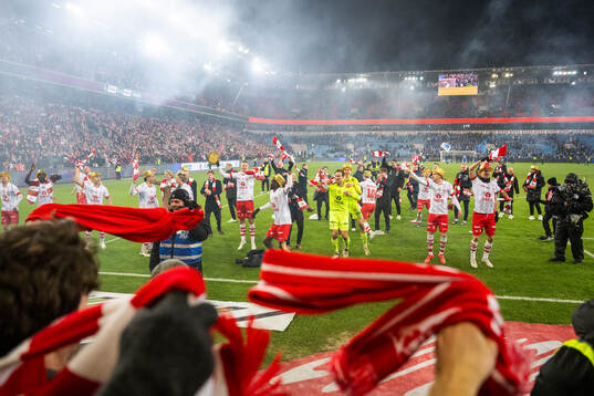 Players of Fredrikstad celebrate