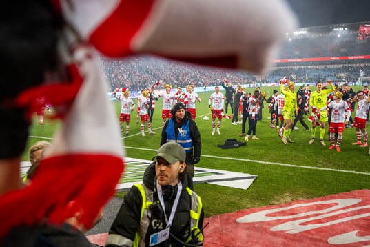 Players of Fredrikstad celebrate