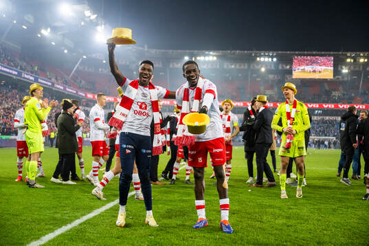 Fallou Fall of Fredrikstad celebrates
