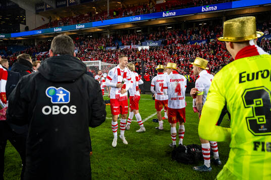 Brage Skaret of Fredrikstad celebrates