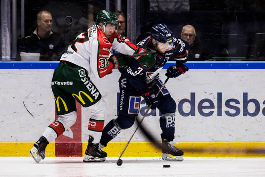 Frölundas Noah Hasa och Linköpings Linus Hultström