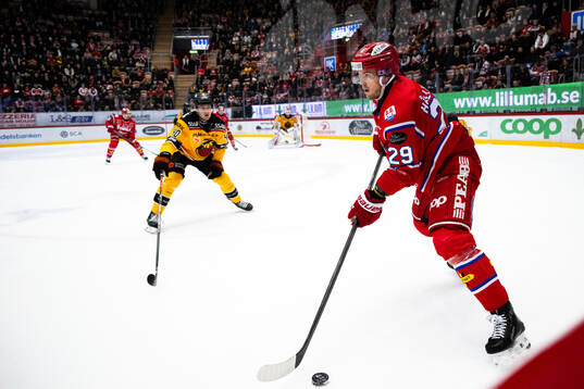 Timrås Filip Hållander och Luleås David Lilja