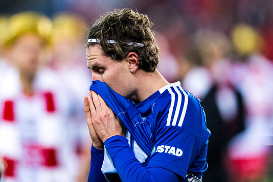 Mathias Fjørtoft Løvik of Molde looks dejected